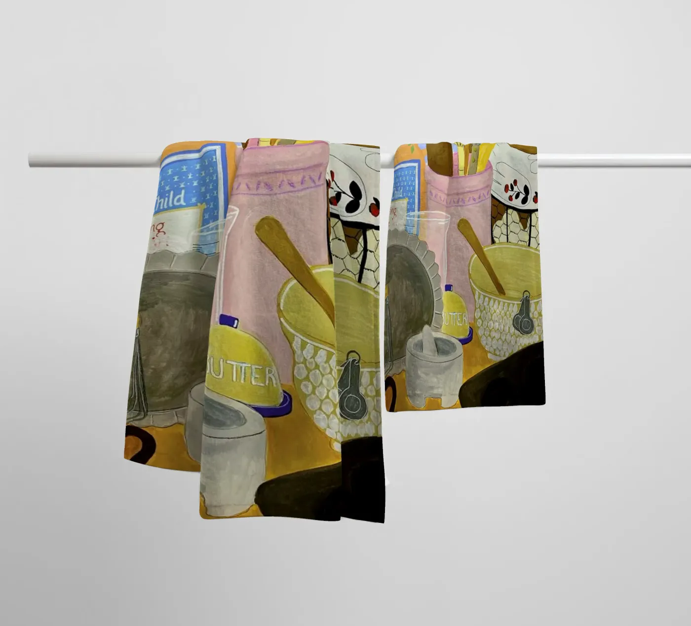 Baking Clutter towel by Paloma Kua