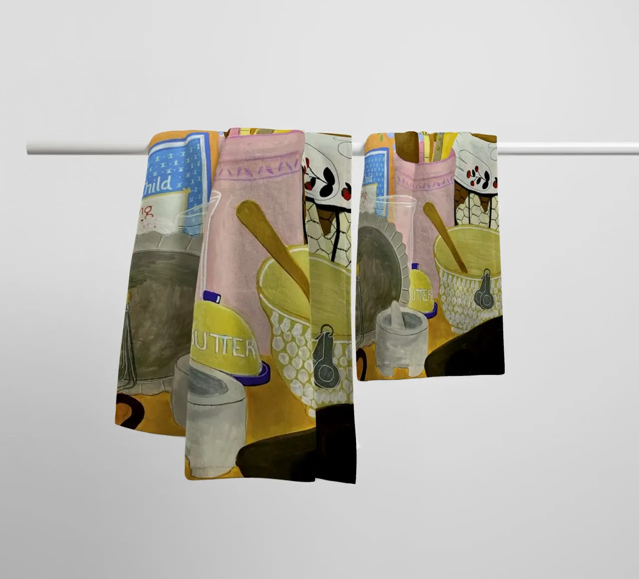 Baking Clutter badhanddoek van Paloma Kua