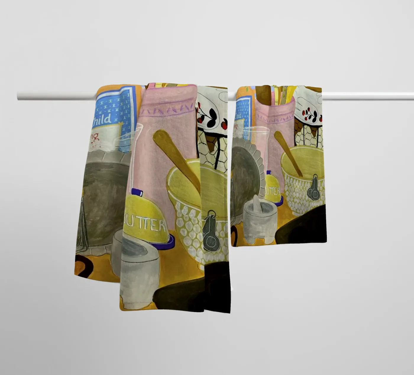 Baking Clutter towel by Paloma Kua