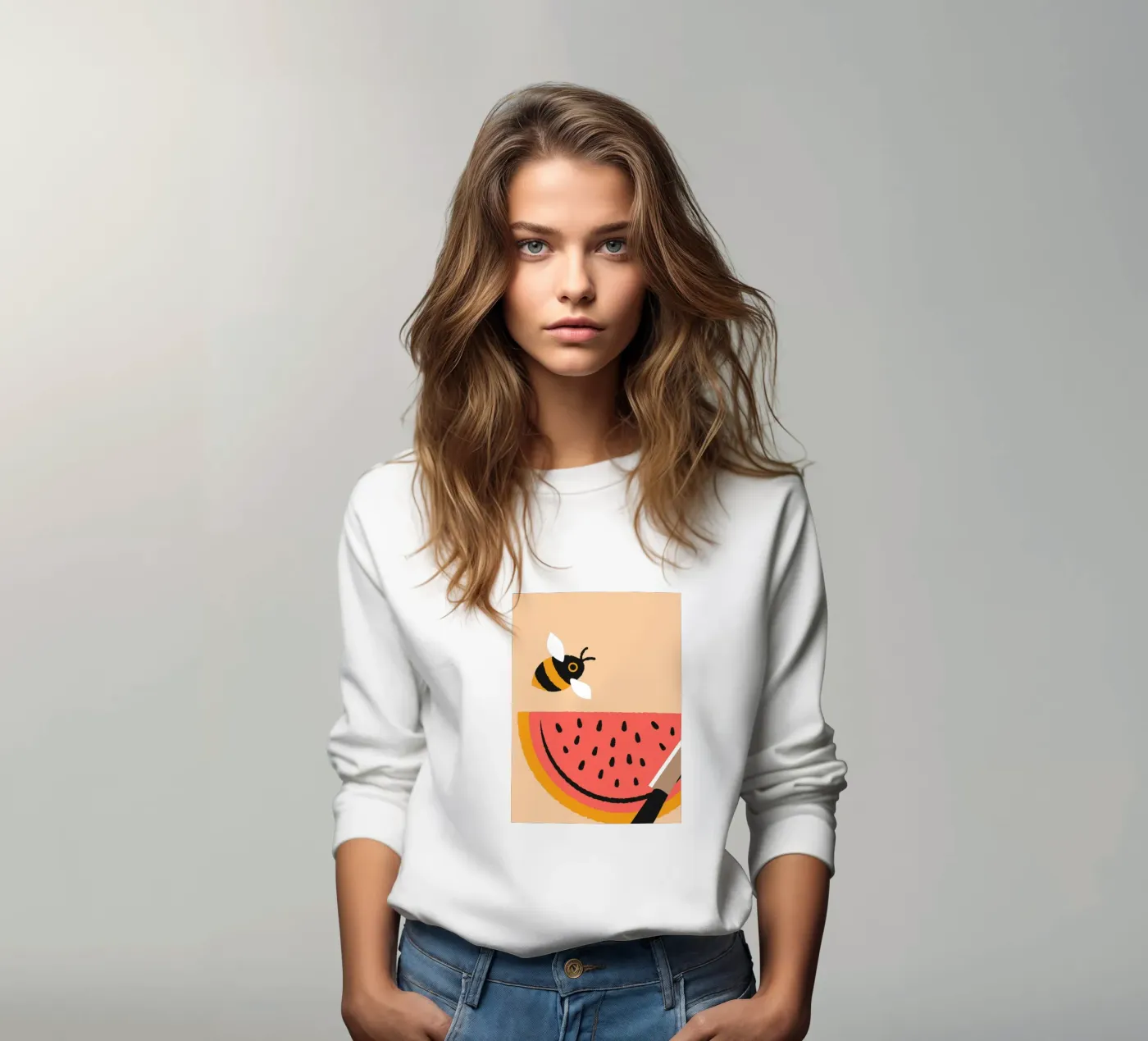 Watermelon and Bees sweat de TRENDY POSTER SHOP