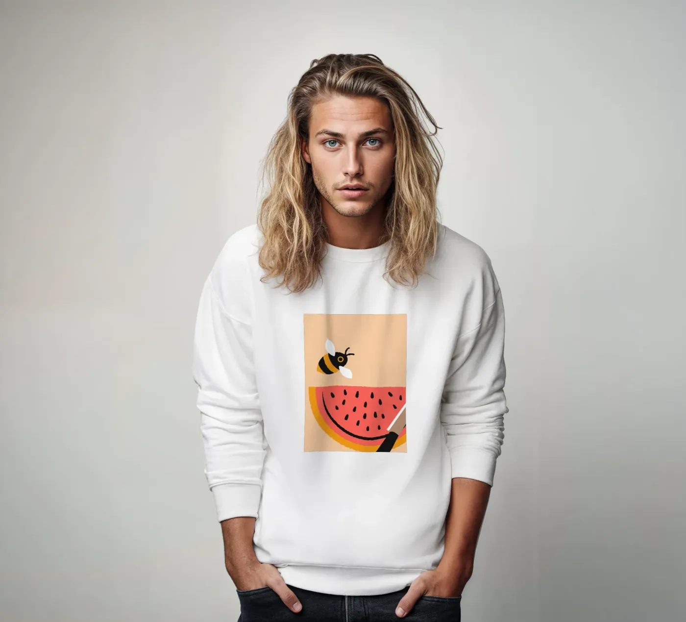Watermelon and Bees sweat de TRENDY POSTER SHOP