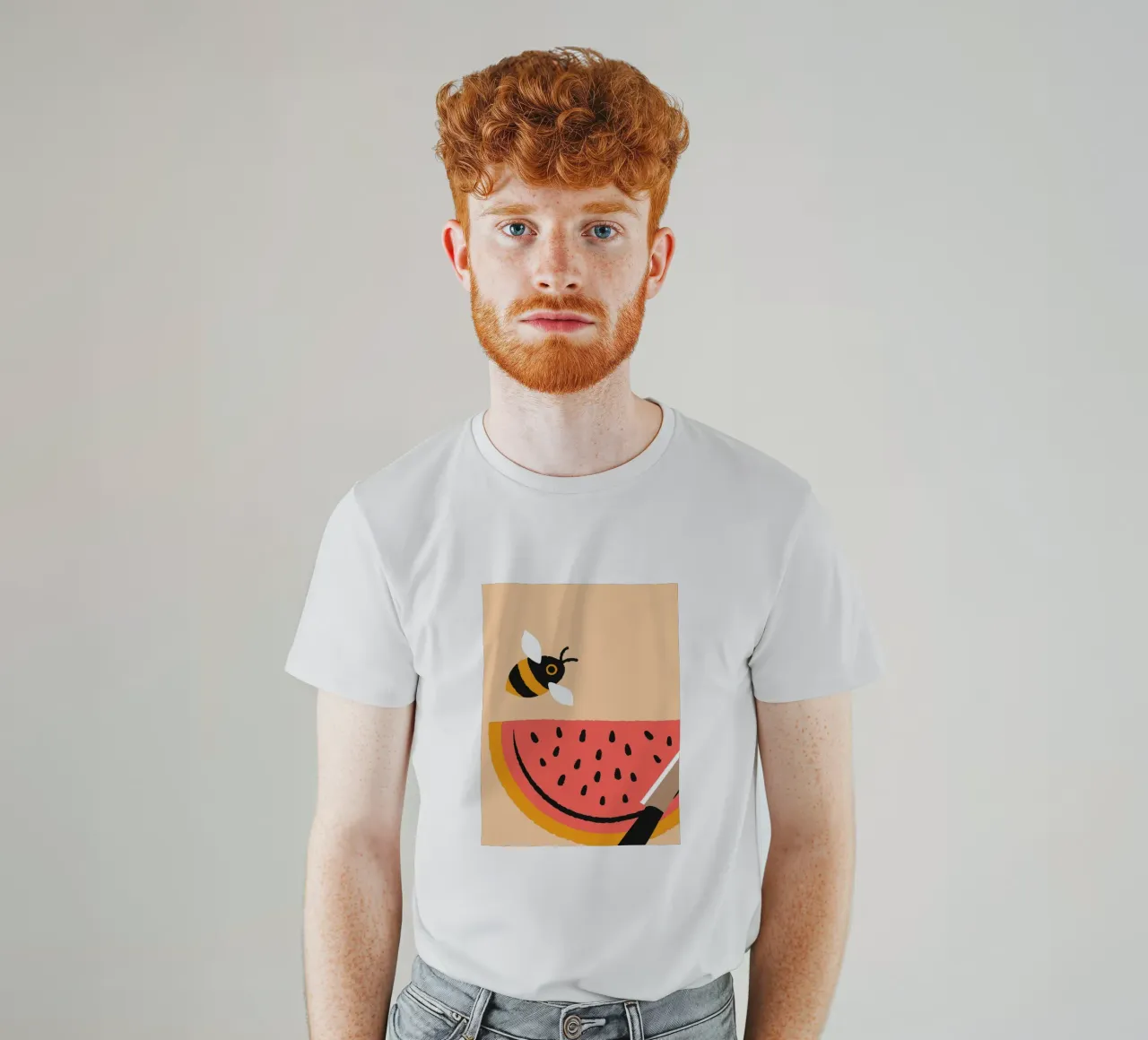 Anguria e api t-shirt da TRENDY POSTER SHOP