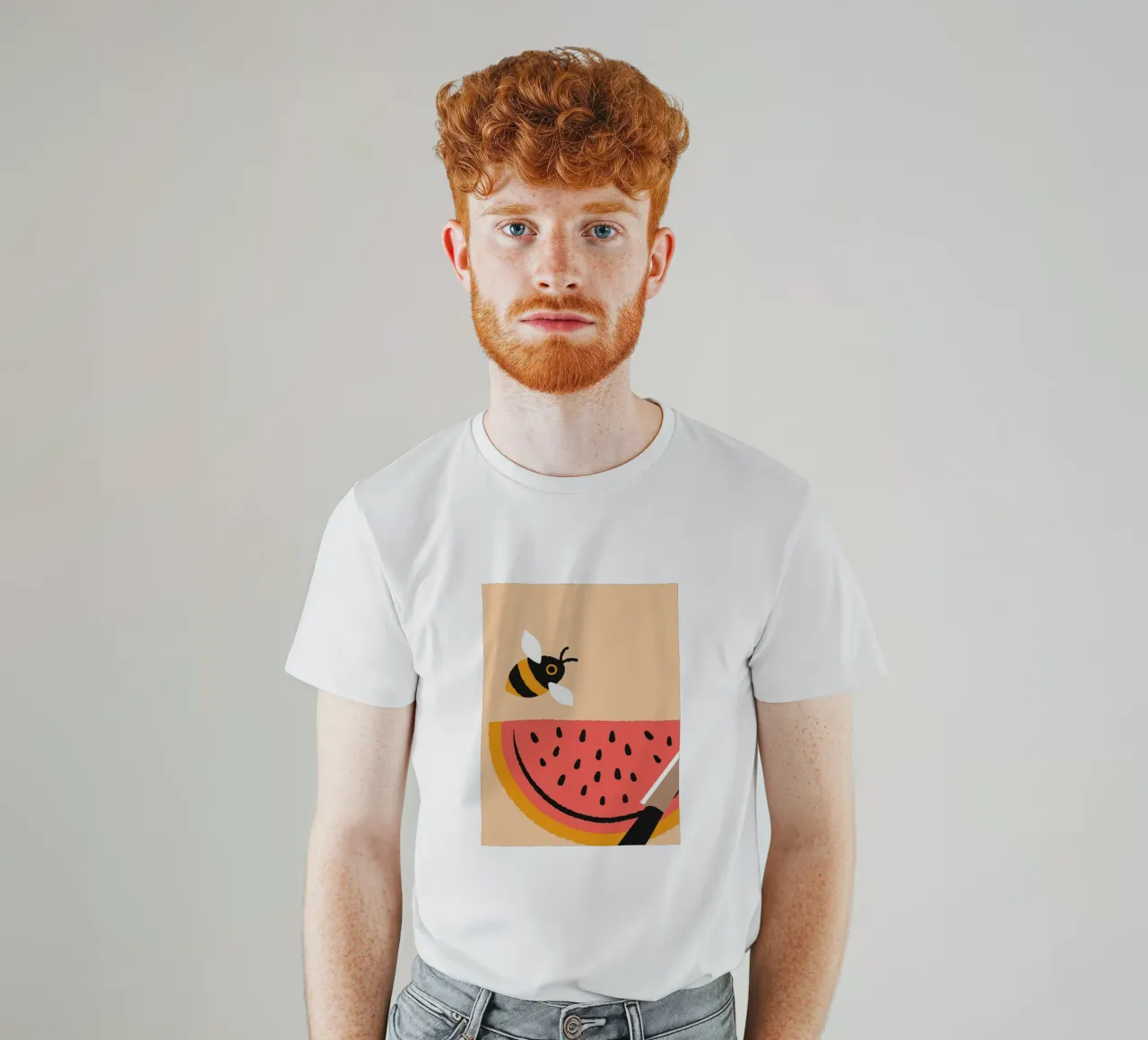 Anguria e api t-shirt da TRENDY POSTER SHOP
