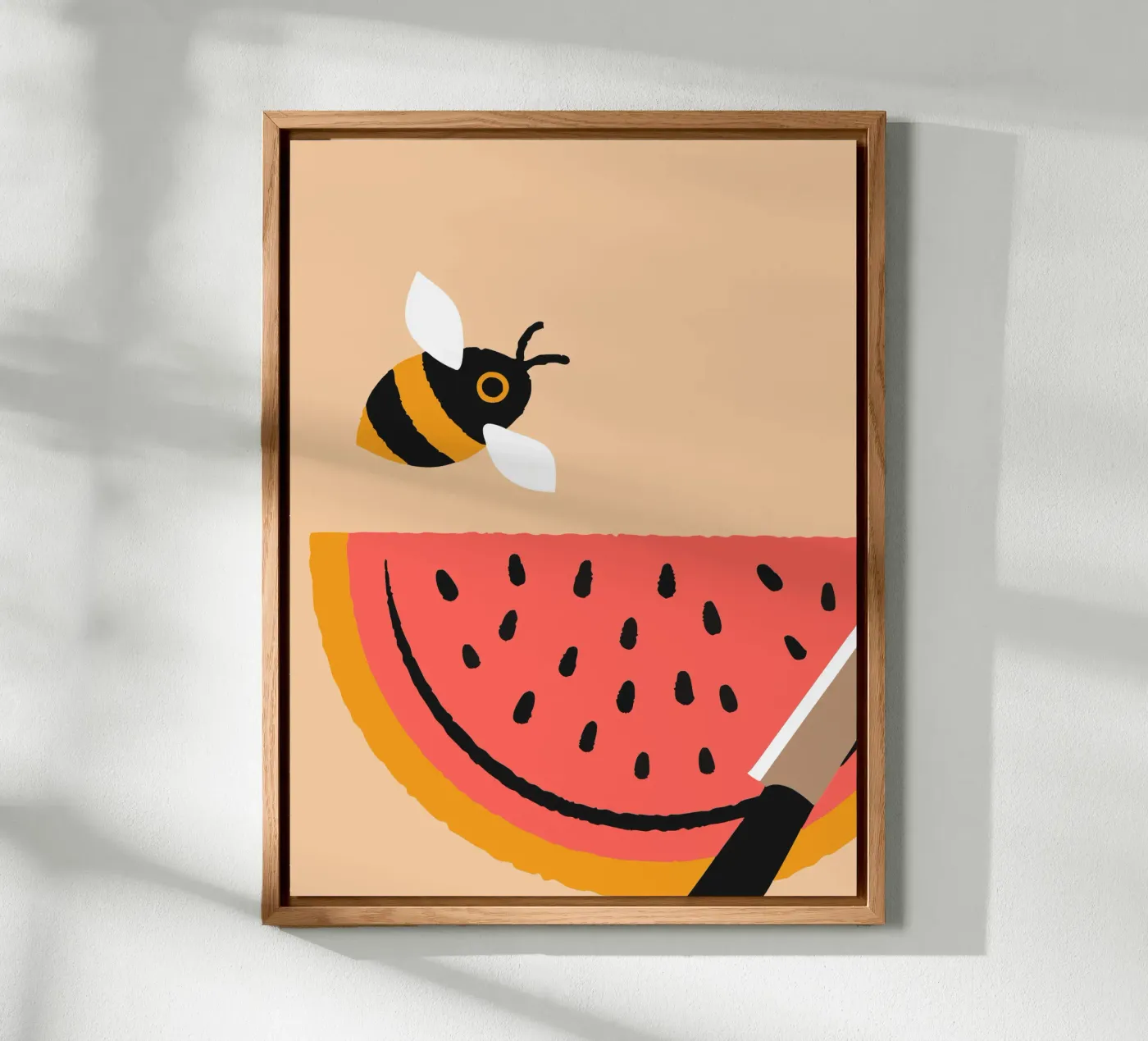 Watermelon and Bees Forex-Platte von TRENDY POSTER SHOP