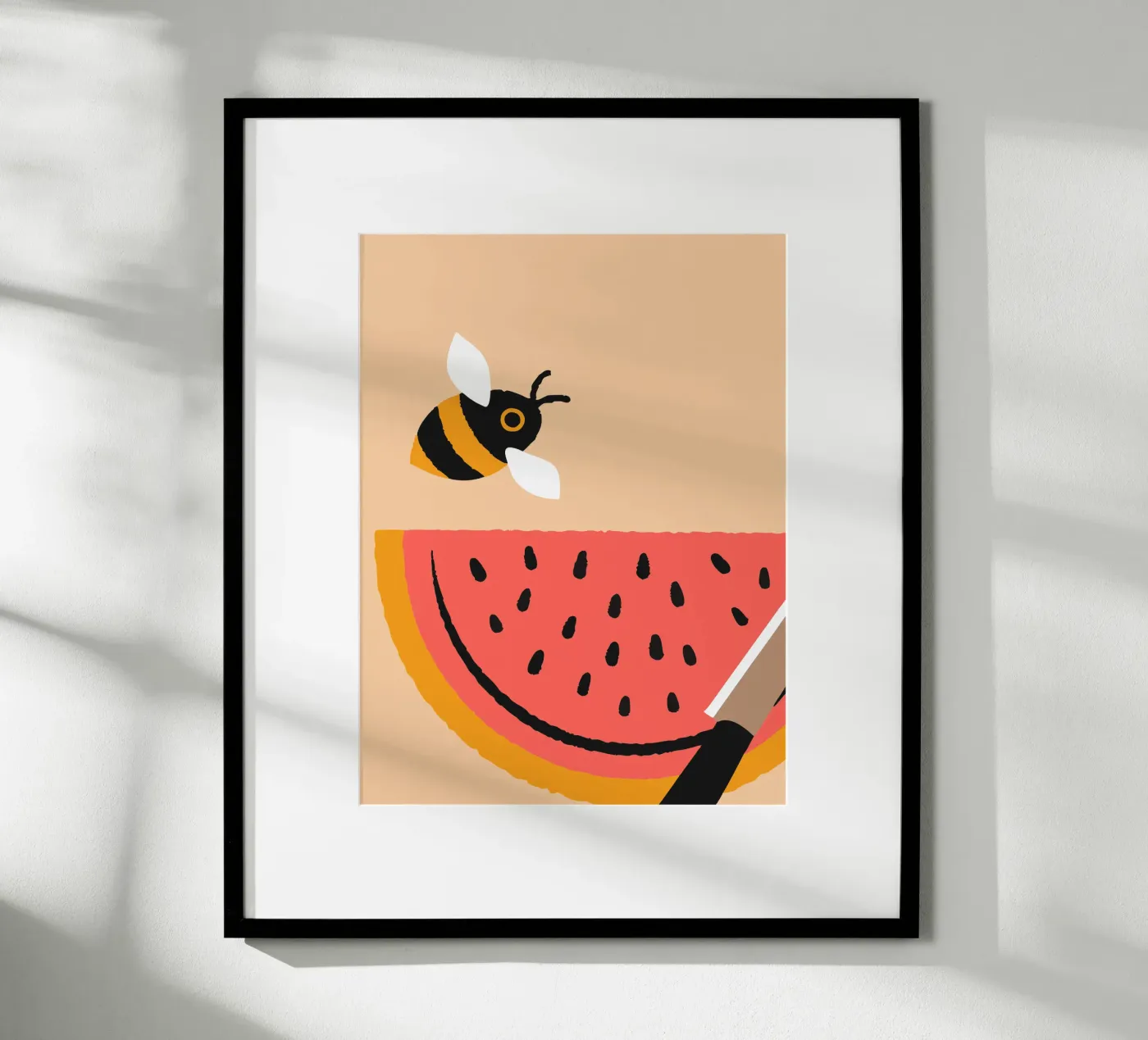 La pastèque et les abeilles poster de TRENDY POSTER SHOP