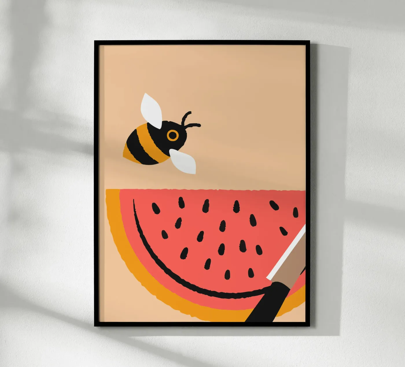 La pastèque et les abeilles poster de TRENDY POSTER SHOP