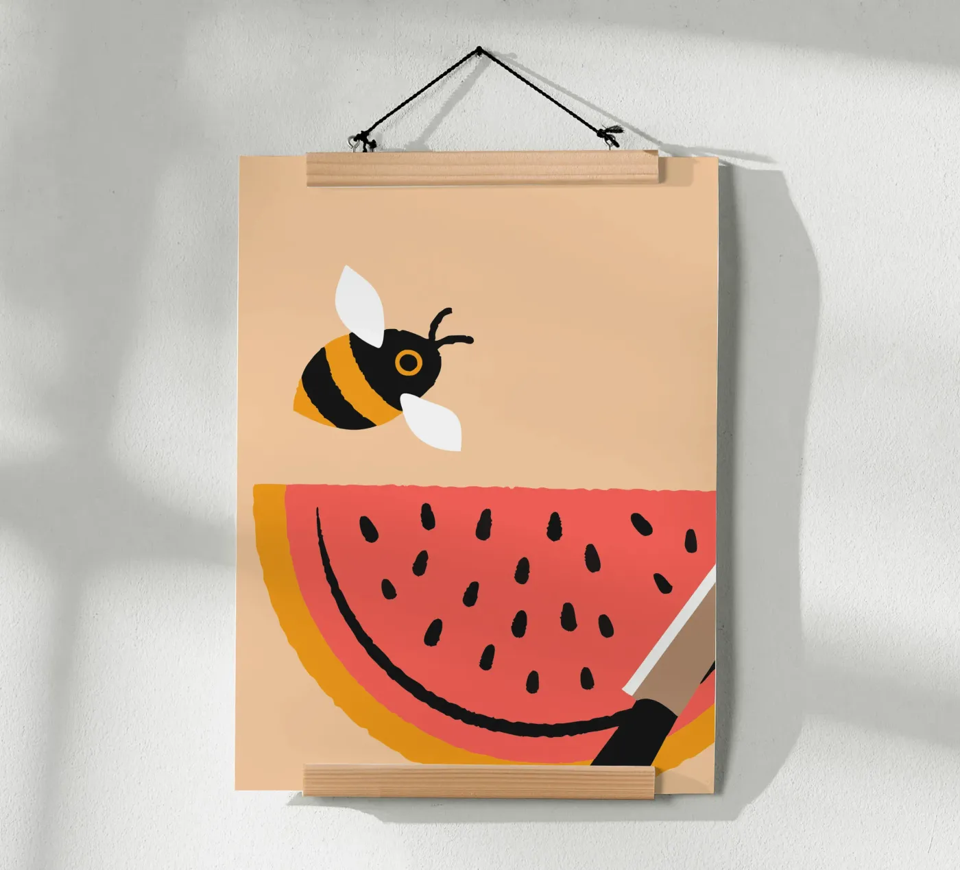 La pastèque et les abeilles poster de TRENDY POSTER SHOP