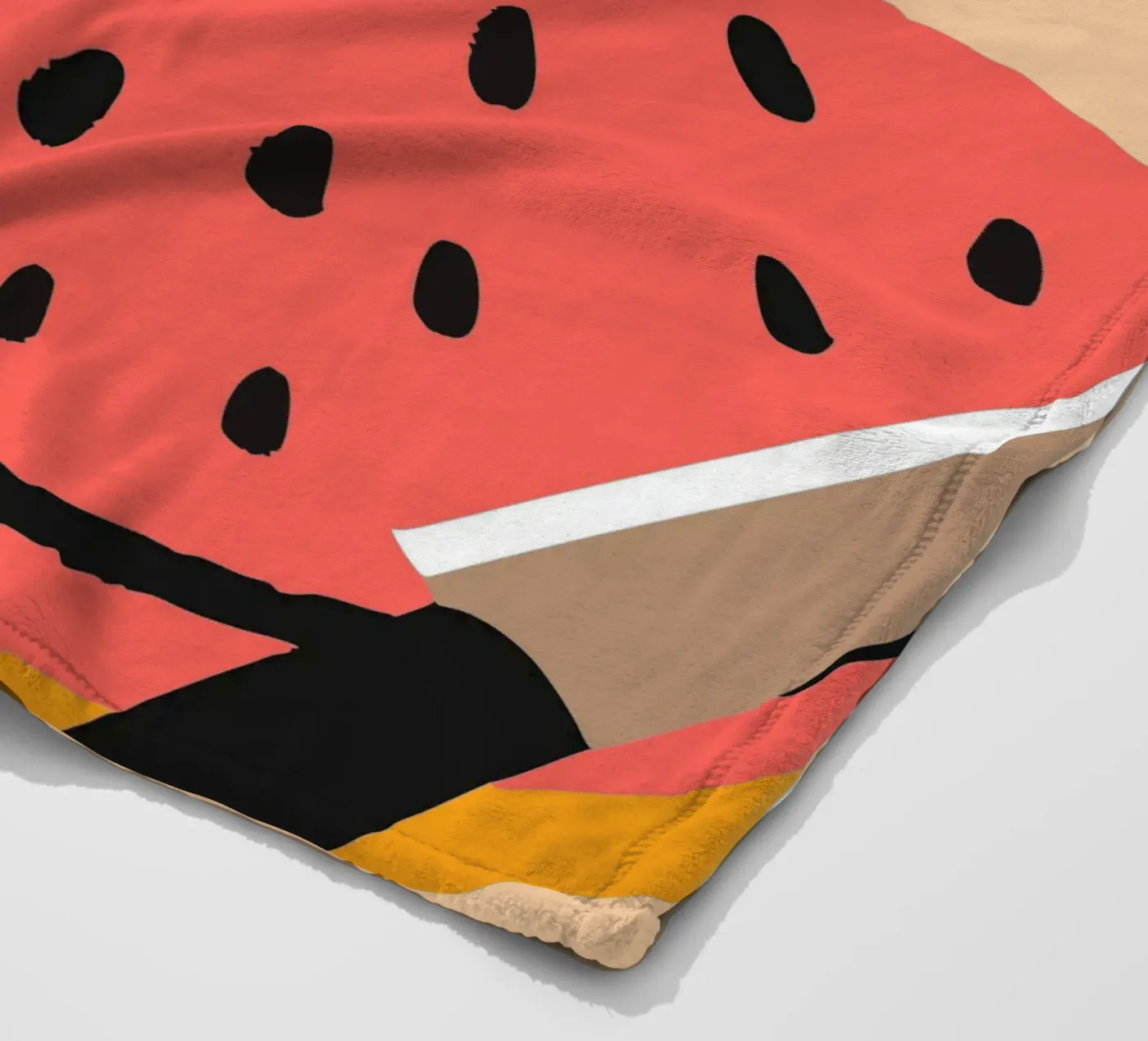 Wassermelone und Bienen Fleecedecke von TRENDY POSTER SHOP