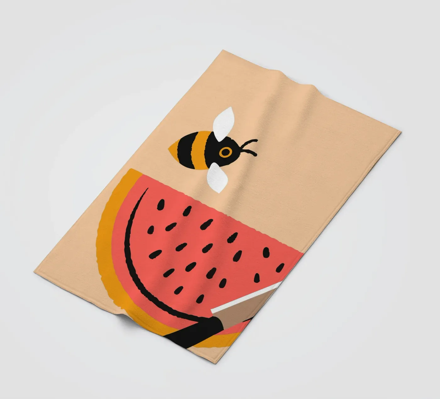 Wassermelone und Bienen Fleecedecke von TRENDY POSTER SHOP
