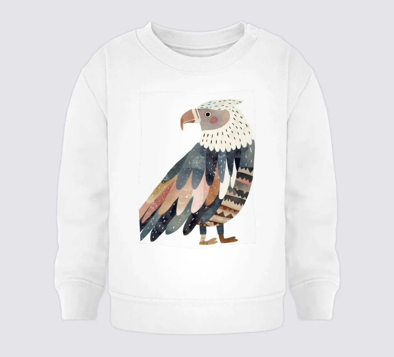uccello splendidamente stilizzato ornato di piume geometriche felpa neonato da DesignDoodle