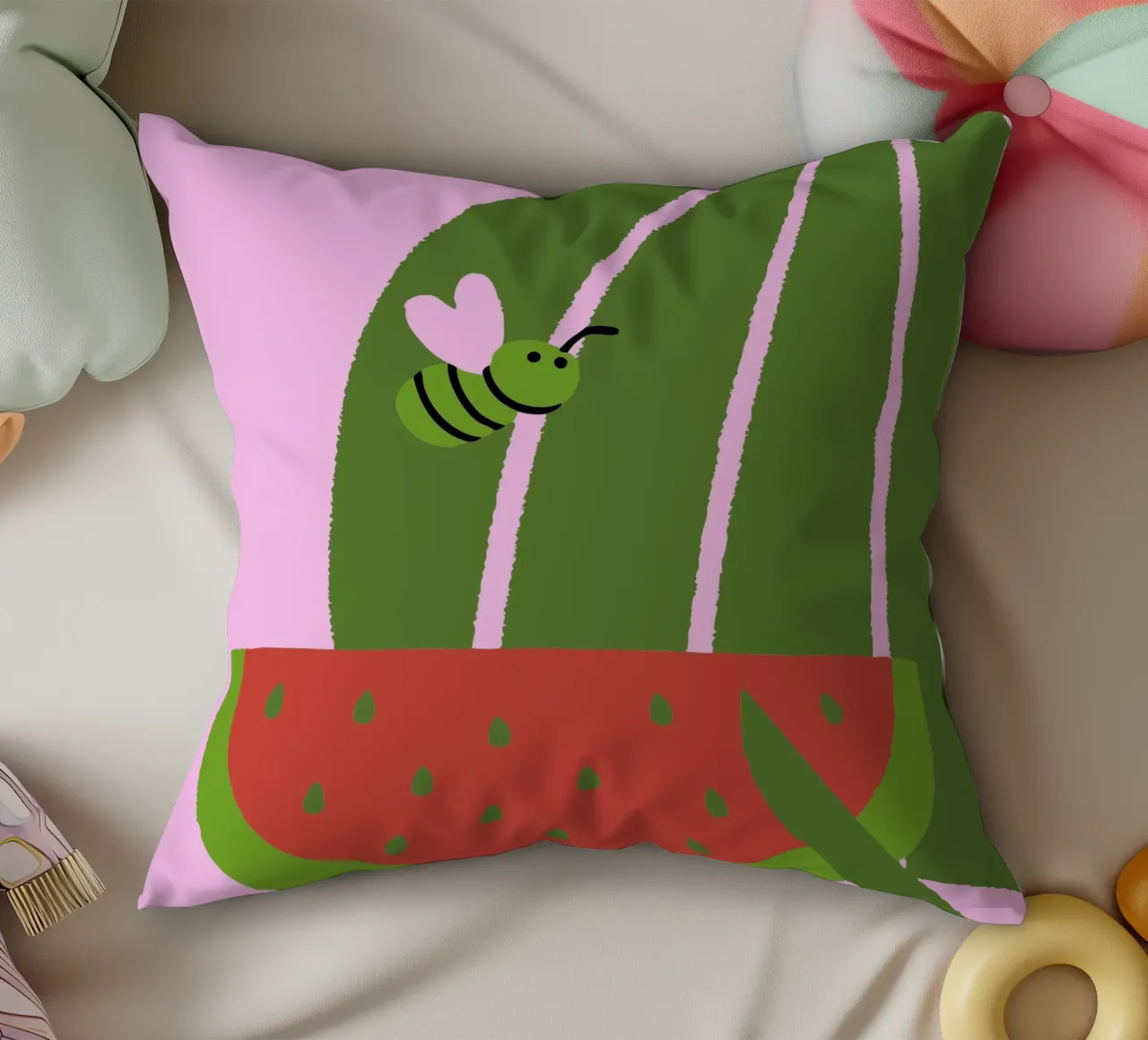 Anguria e api cuscino da TRENDY POSTER SHOP