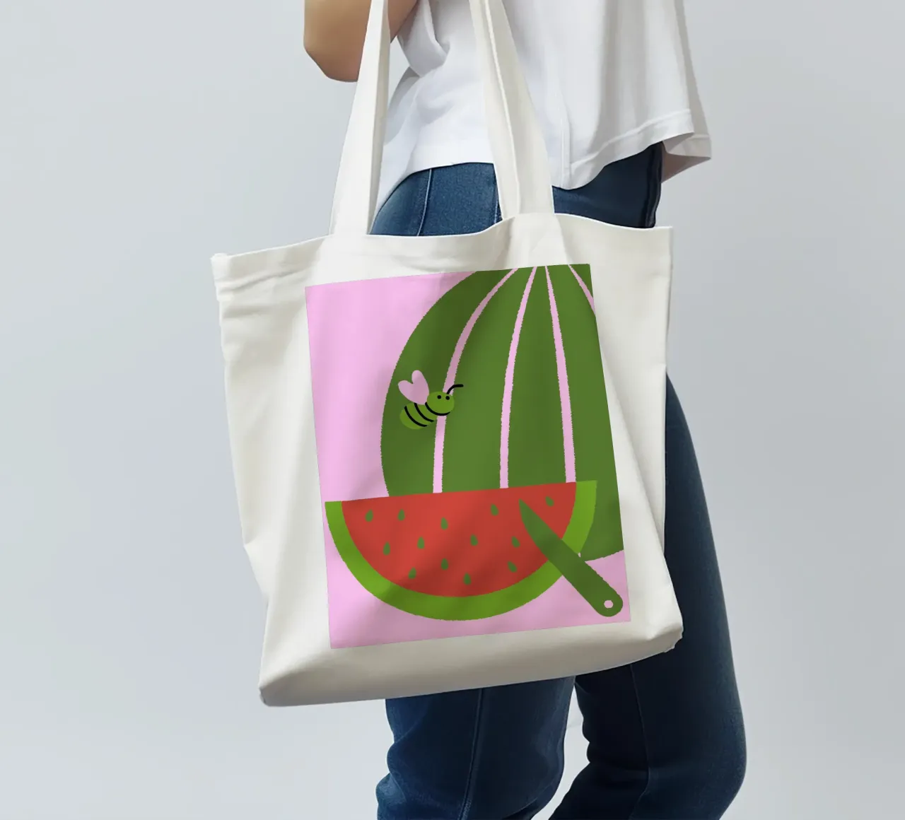 Anguria e api borsa in juta da TRENDY POSTER SHOP