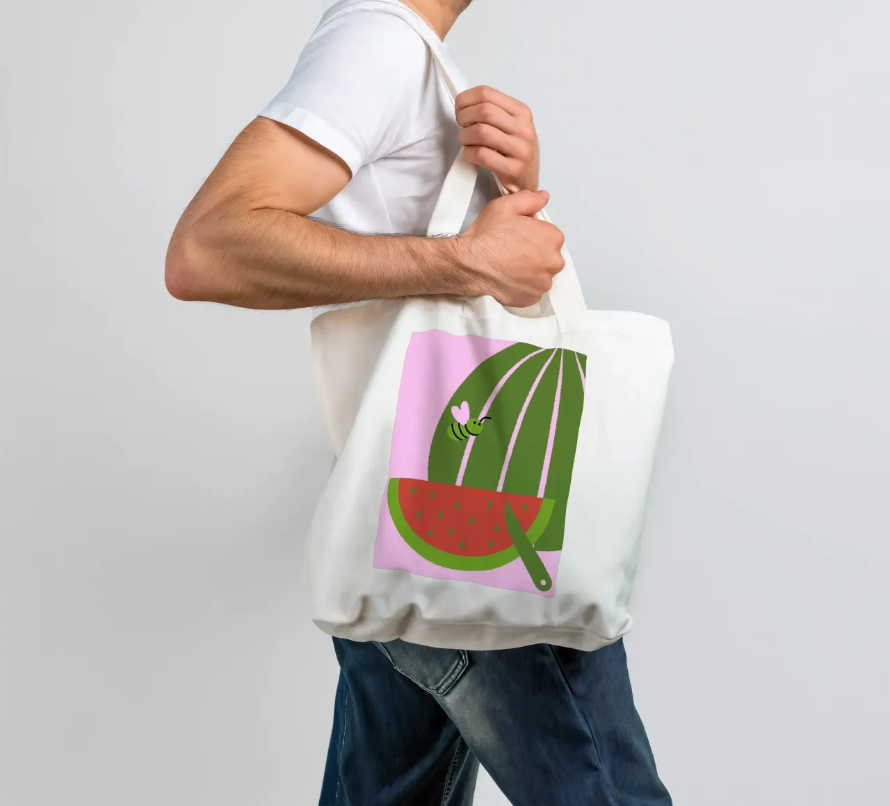 Anguria e api borsa in juta da TRENDY POSTER SHOP