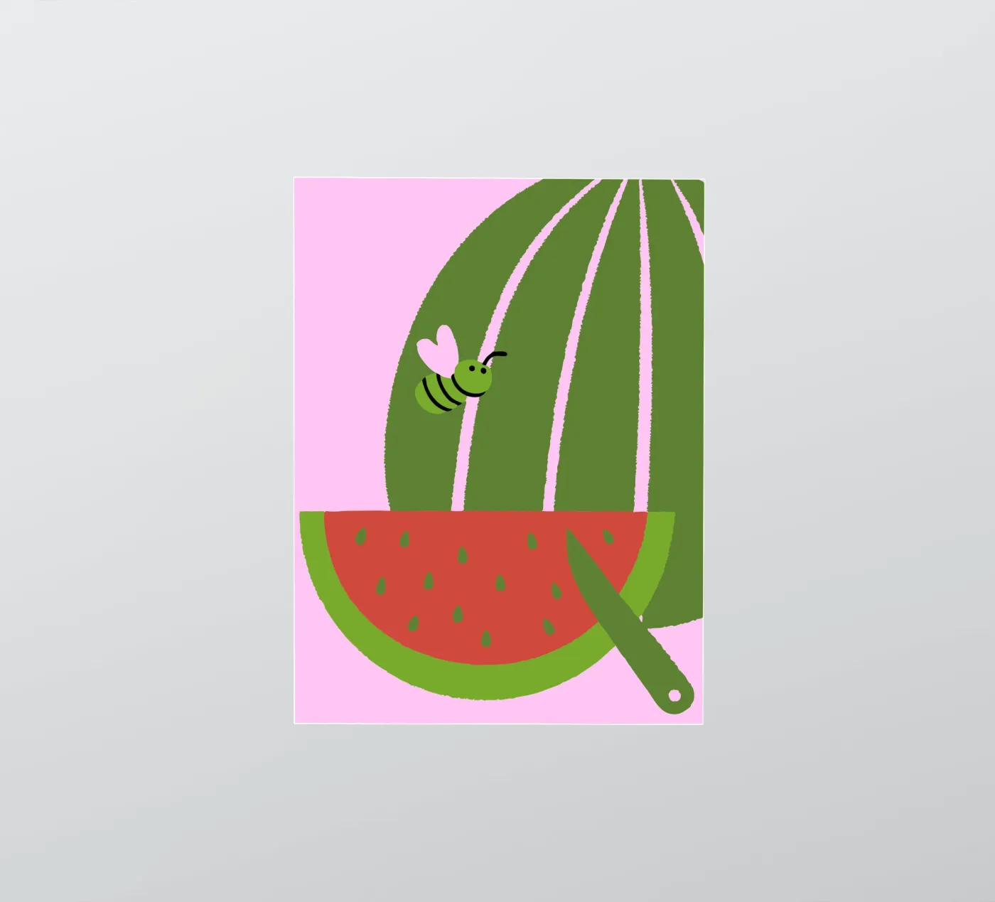 Watermelon and Bees sticker by TRENDY POSTER SHOP