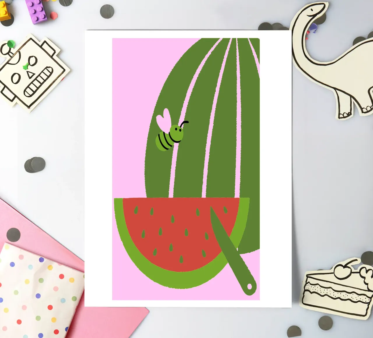 Anguria e api foglio adesivo da TRENDY POSTER SHOP