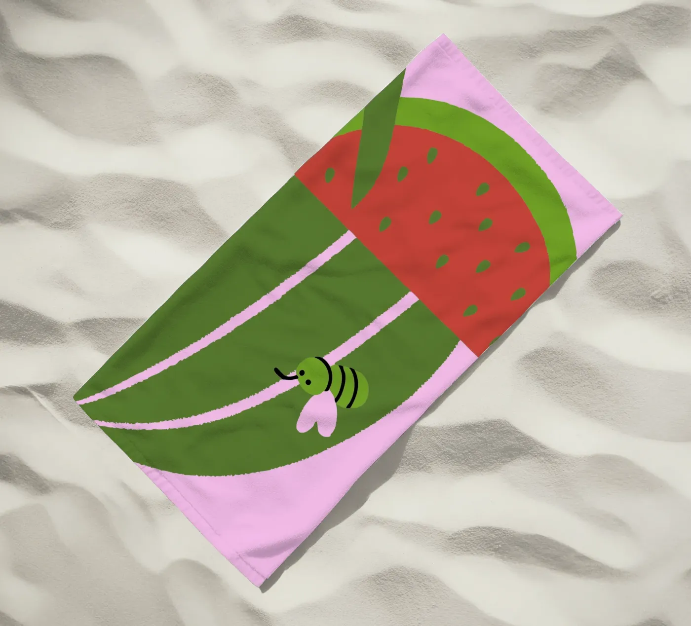 Watermelon and Bees beach towel by TRENDY POSTER SHOP