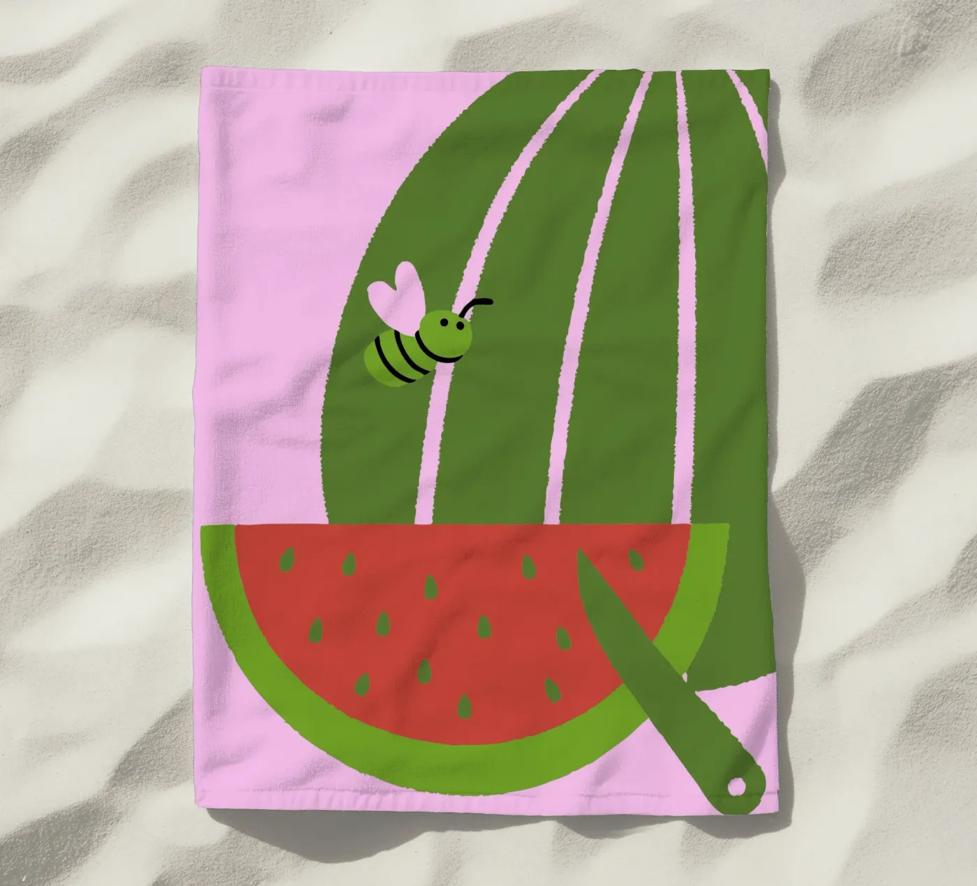 Watermelon and Bees beach towel by TRENDY POSTER SHOP