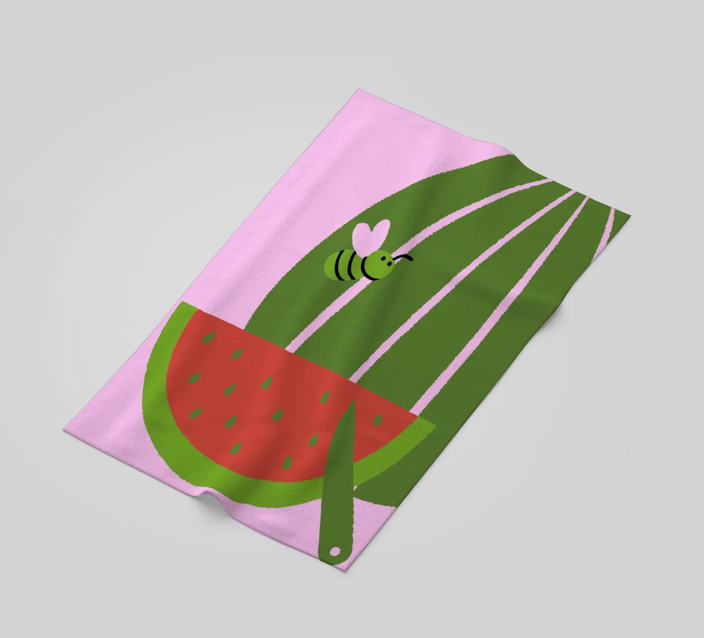 Watermelon and Bees beach towel by TRENDY POSTER SHOP
