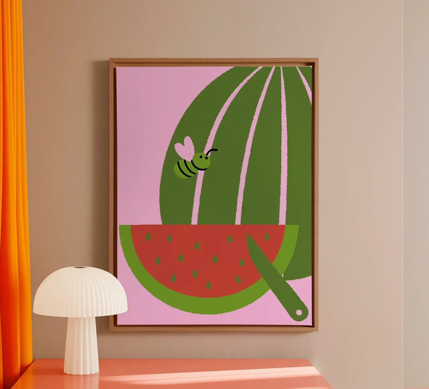 Watermelon and Bees tela da TRENDY POSTER SHOP