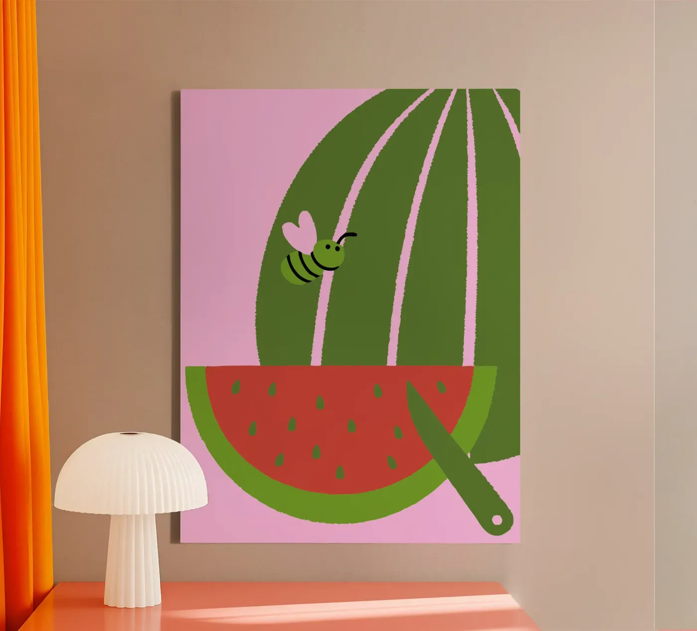 Watermelon and Bees tela da TRENDY POSTER SHOP
