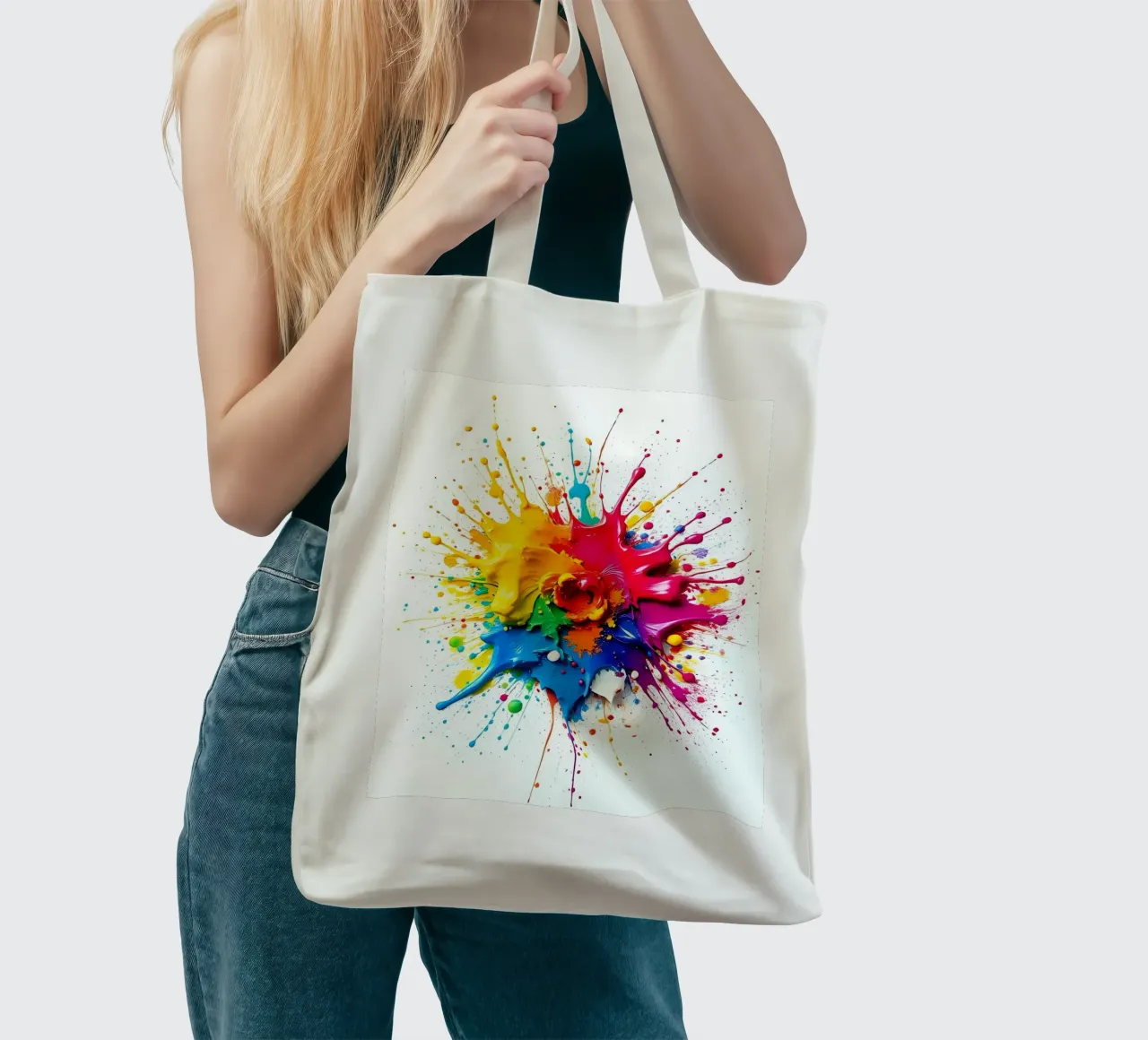 Colore blob_StyleB_3 borsa in juta da Farb- und Blütenzauber by LK