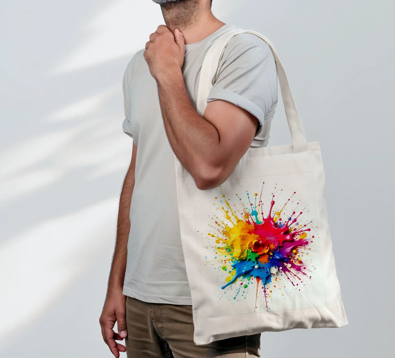 Colore blob_StyleB_3 borsa in juta da Farb- und Blütenzauber by LK