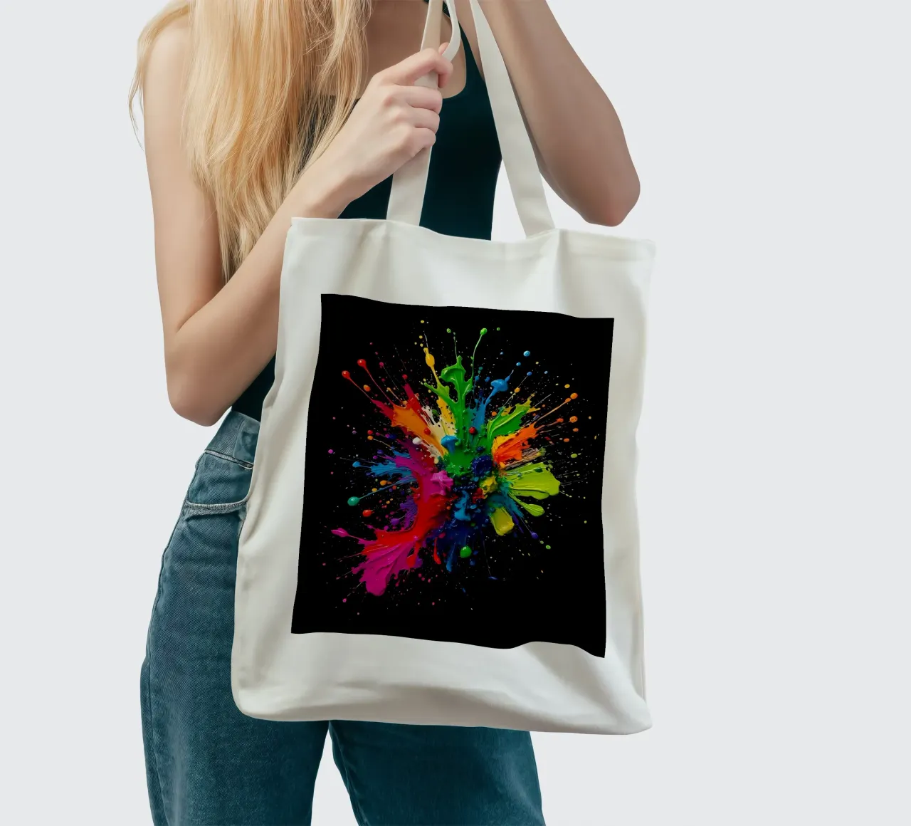 Colore Blob_StyleC_1 borsa in juta da Farb- und Blütenzauber by LK