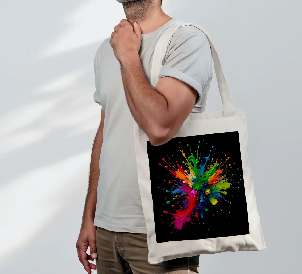 Colore Blob_StyleC_1 borsa in juta da Farb- und Blütenzauber by LK