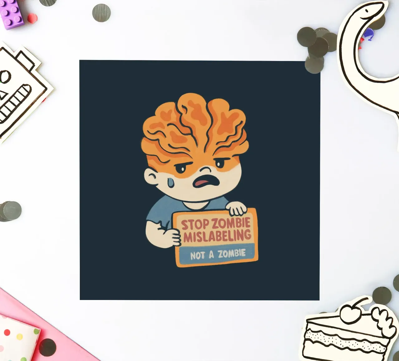 Stop all'etichettatura errata degli zombie adesivo da Loobs