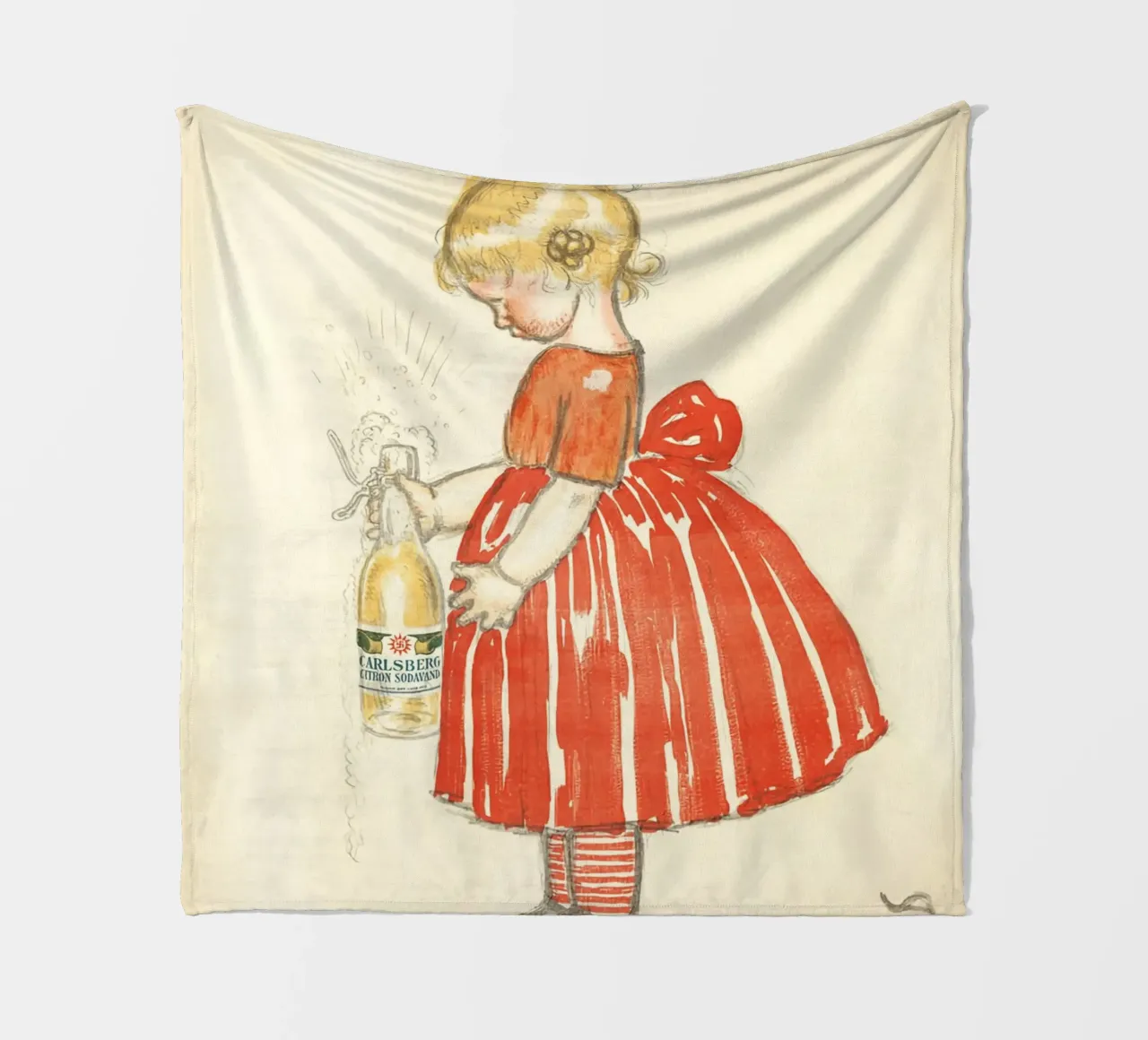 Carlsberg Zitrone Soda Wasser Fleecedecke von Alexandra Sutton