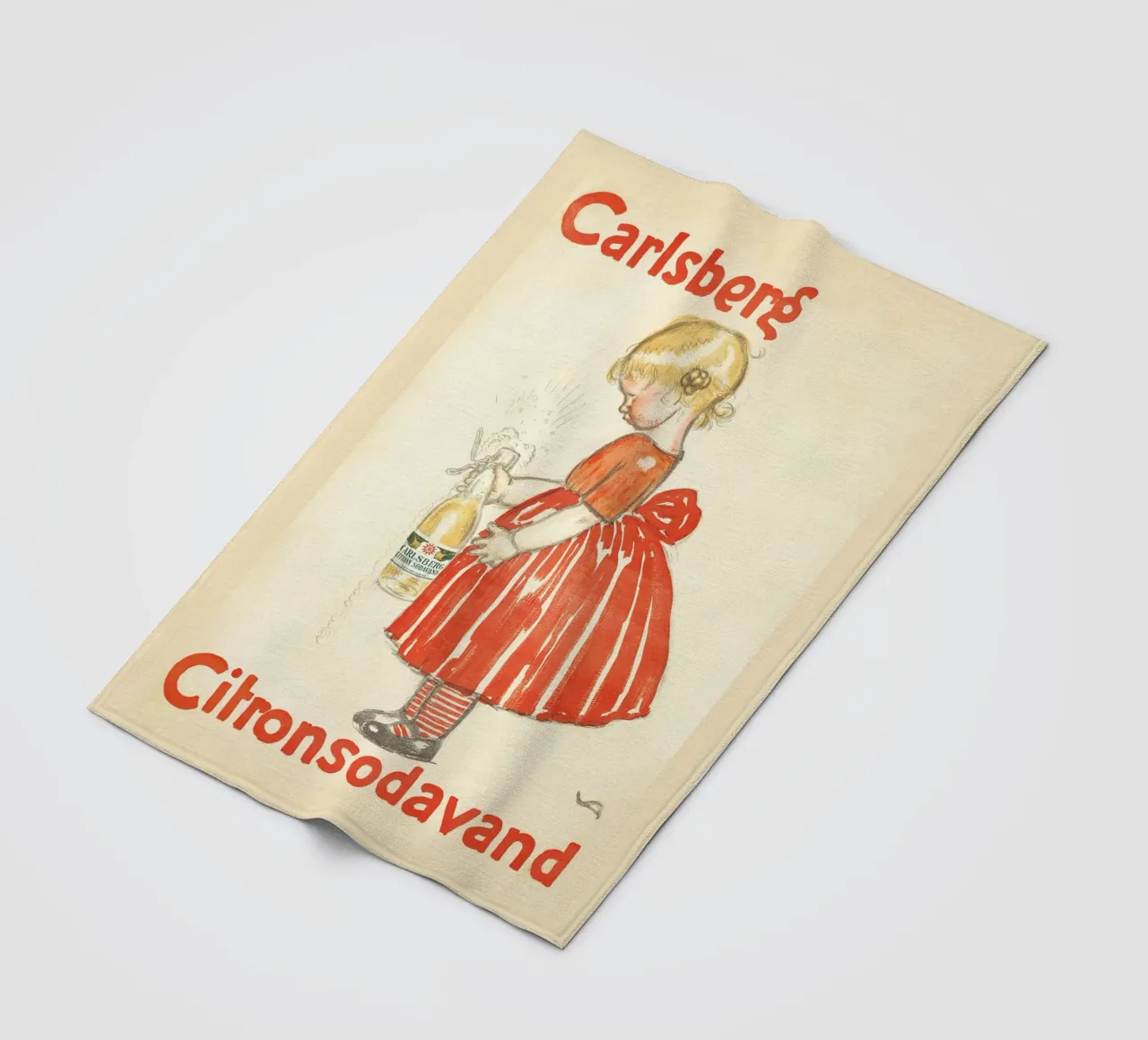 Carlsberg Zitrone Soda Wasser Fleecedecke von Alexandra Sutton