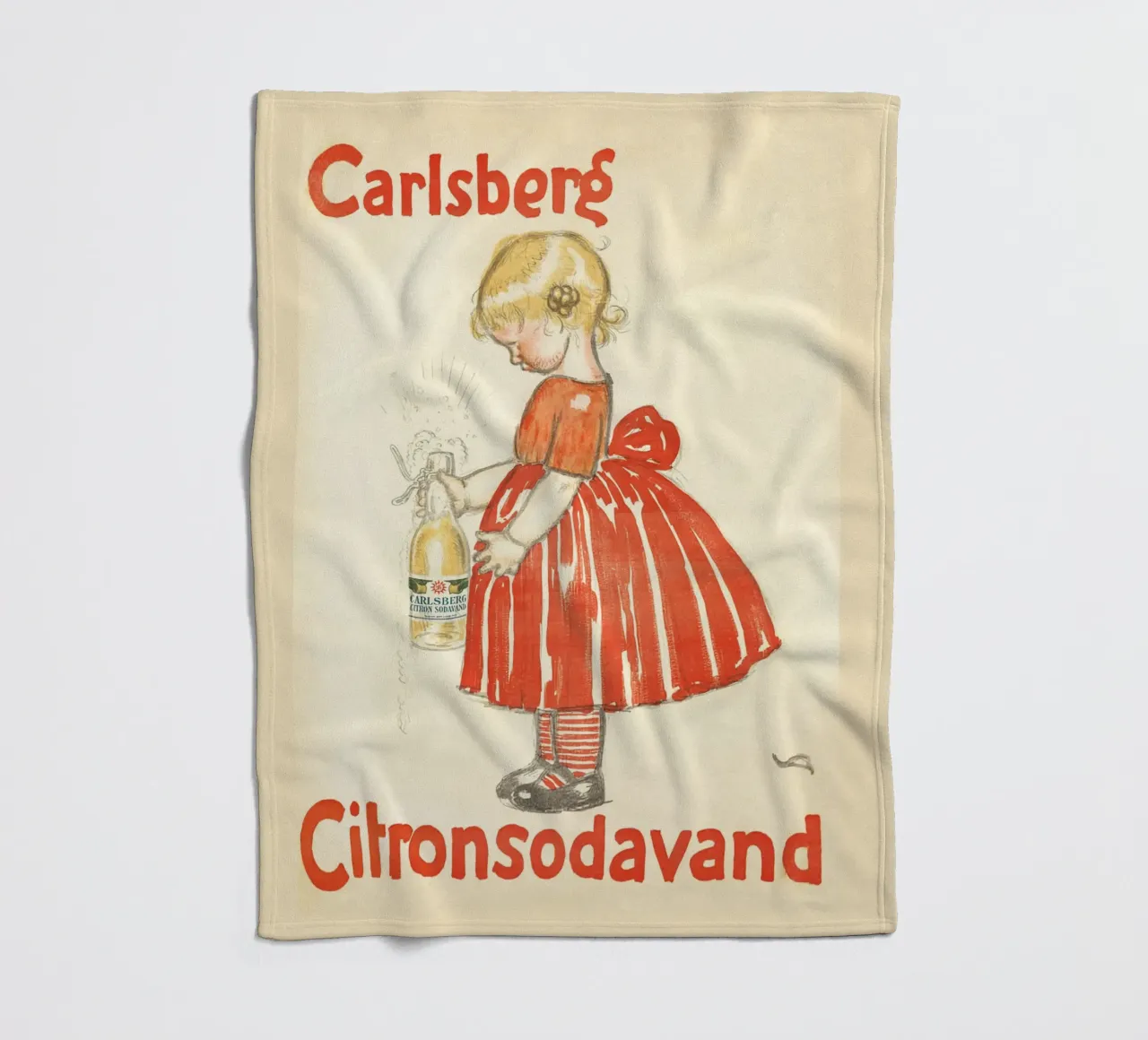 Carlsberg Zitrone Soda Wasser Fleecedecke von Alexandra Sutton