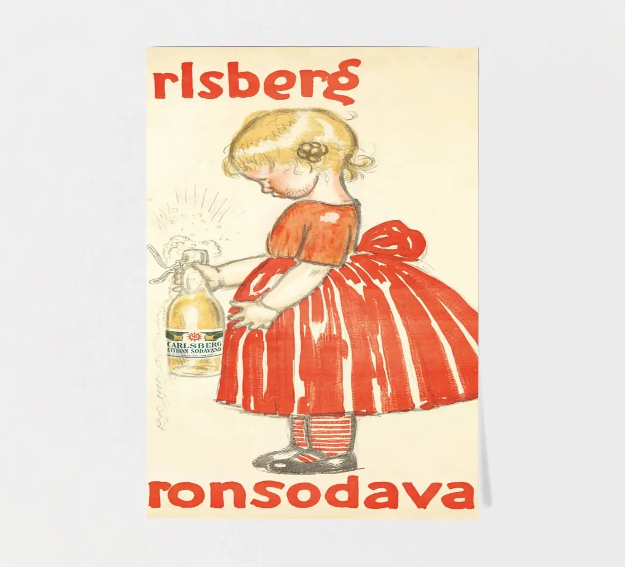 Carlsberg Zitrone Soda Wasser Stickerbogen von Alexandra Sutton