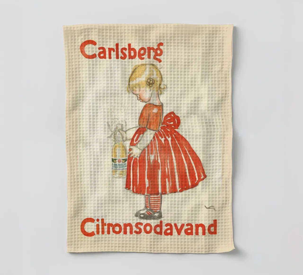 Carlsberg Zitrone Soda Wasser Geschirrtuch von Alexandra Sutton