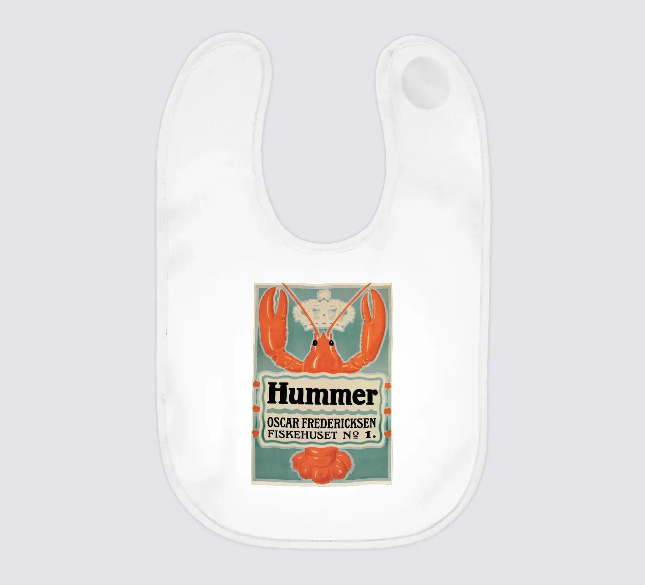 Lobster baby bib by Alexandra Sutton