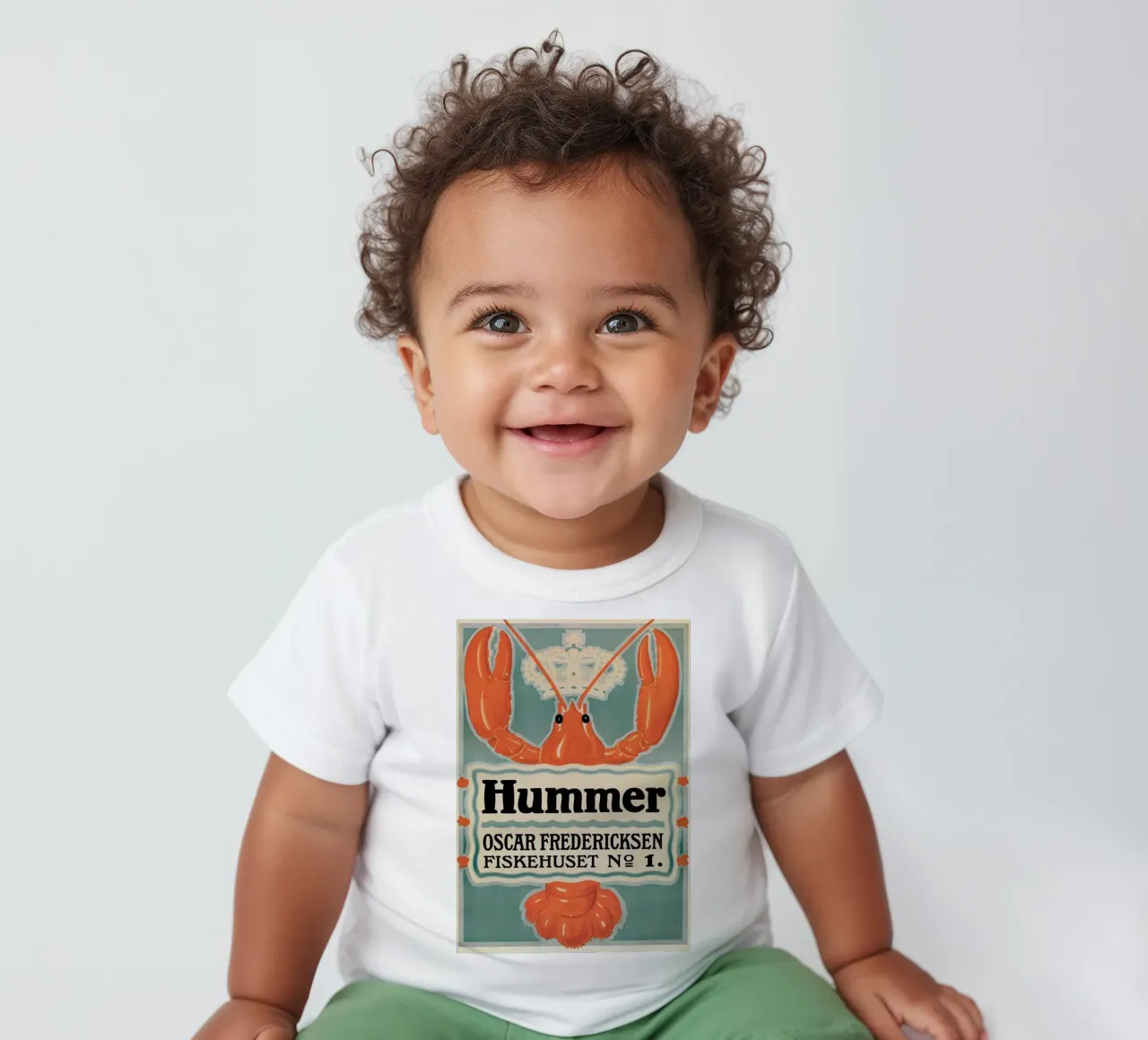 Lobster baby t-shirt by Alexandra Sutton