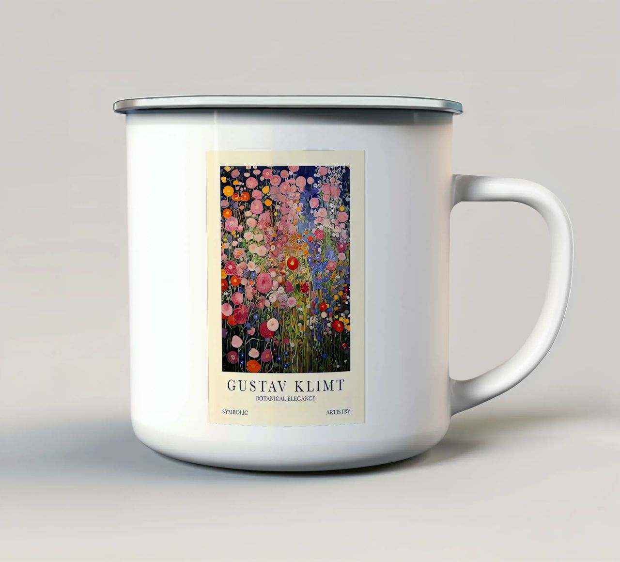 Gustav Klimt Emaille Tasse von Kristian