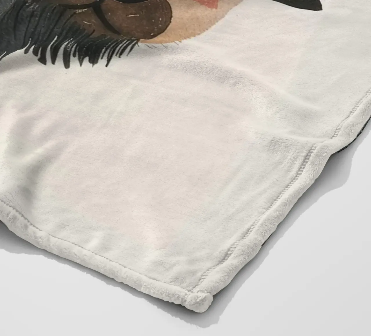 Représentation fantaisiste et douce d'un bison dans des tons chauds. plaid polaire de DesignDoodle