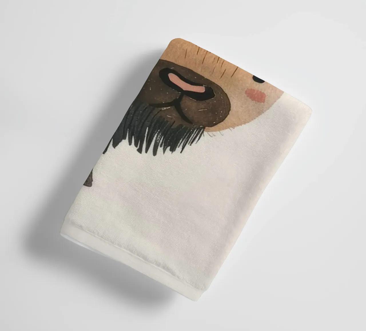 Représentation fantaisiste et douce d'un bison dans des tons chauds. serviette de bain de DesignDoodle