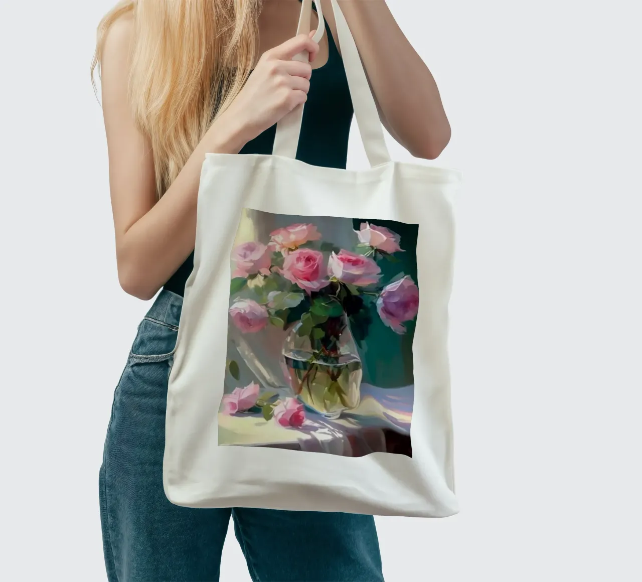 water flower vase table decoration claude monet tote bag by belong shop