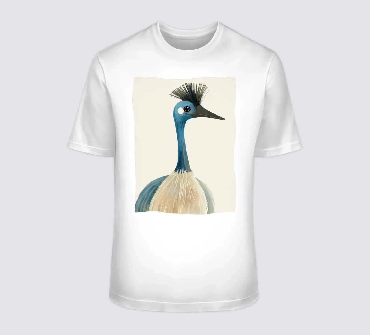 Uno splendido ed elegante uccello dal collo blu, disegnato con delicatezza. t-shirt da DesignDoodle
