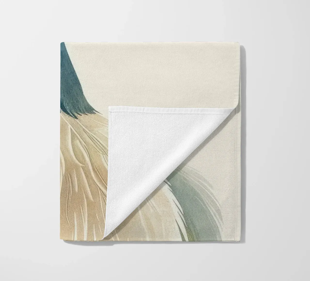 Uno splendido ed elegante uccello dal collo blu, disegnato con delicatezza. telo mare da DesignDoodle