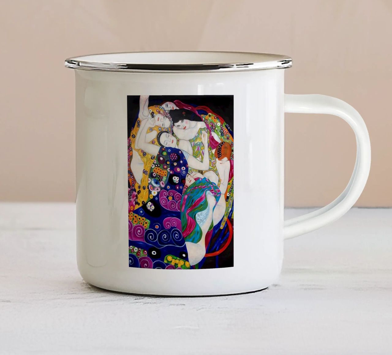 Gustav Klimt tazza in smalto da Kristian