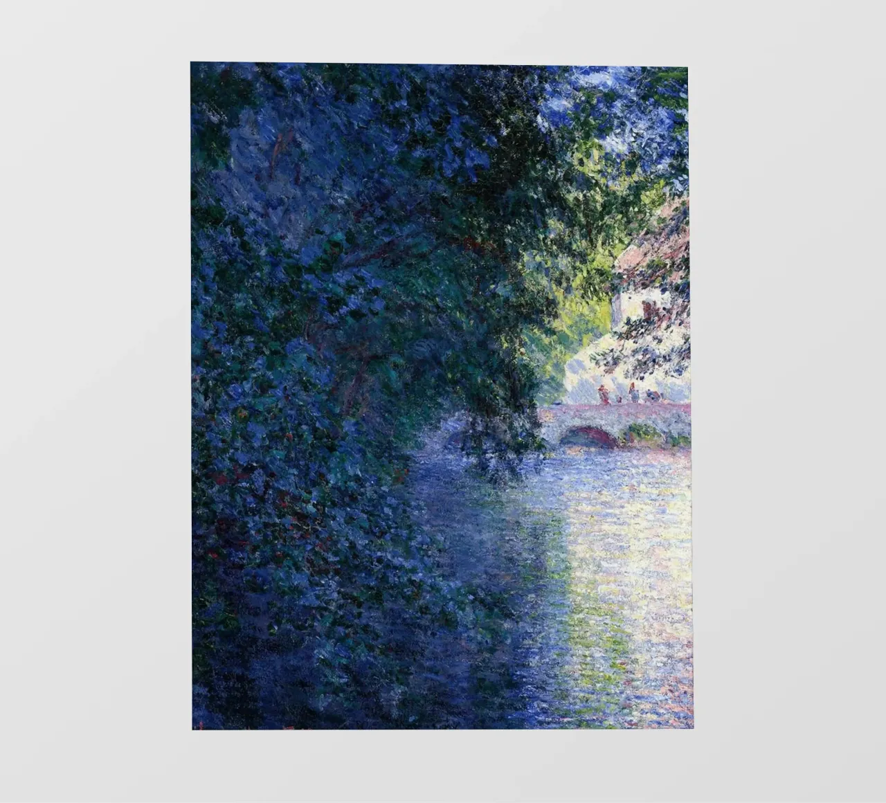 pont de briques tranquillité vue panoramique claude monet bâche pvc de belong shop