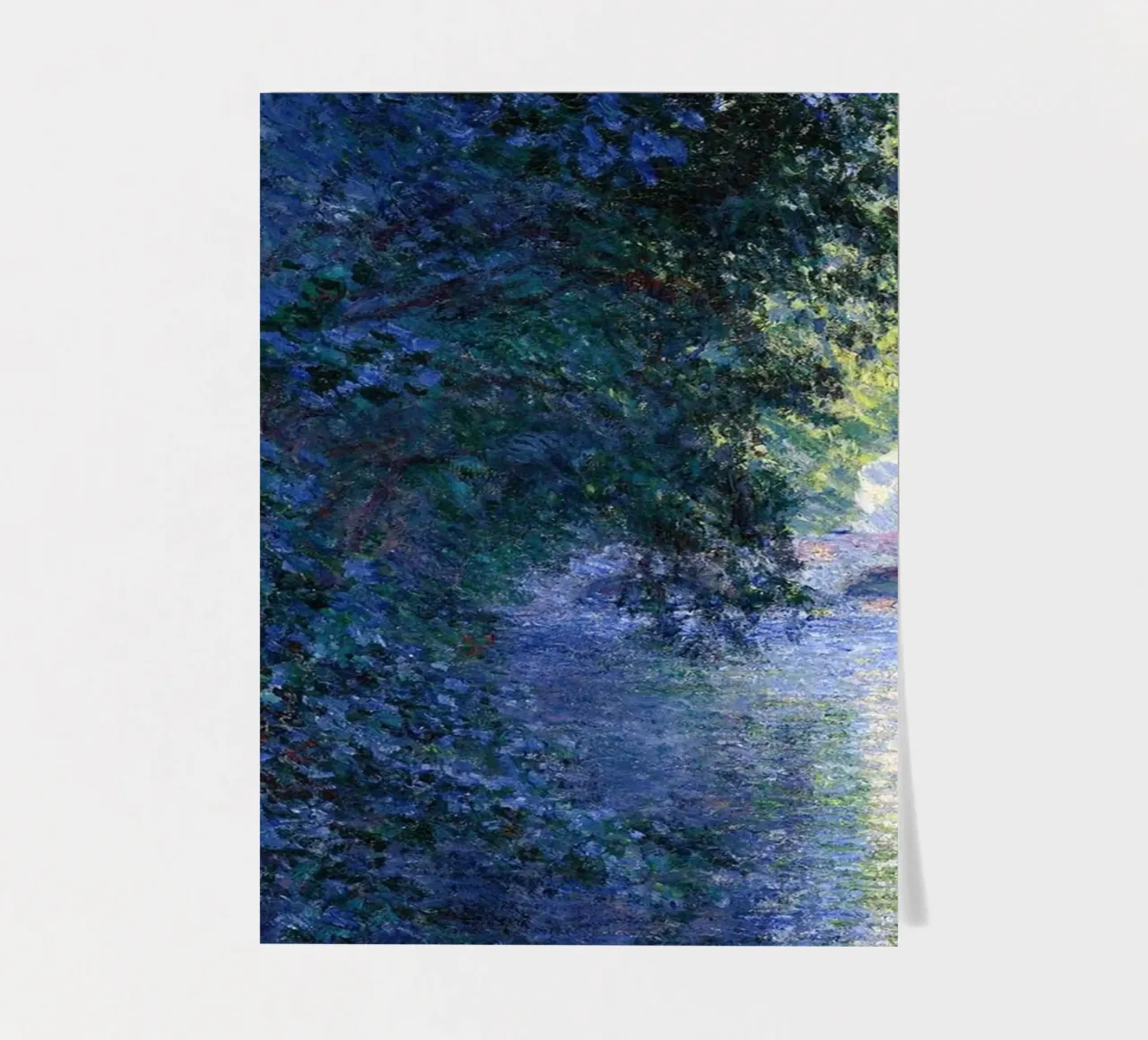 pont de briques tranquillité vue panoramique claude monet planche autocollant de belong shop