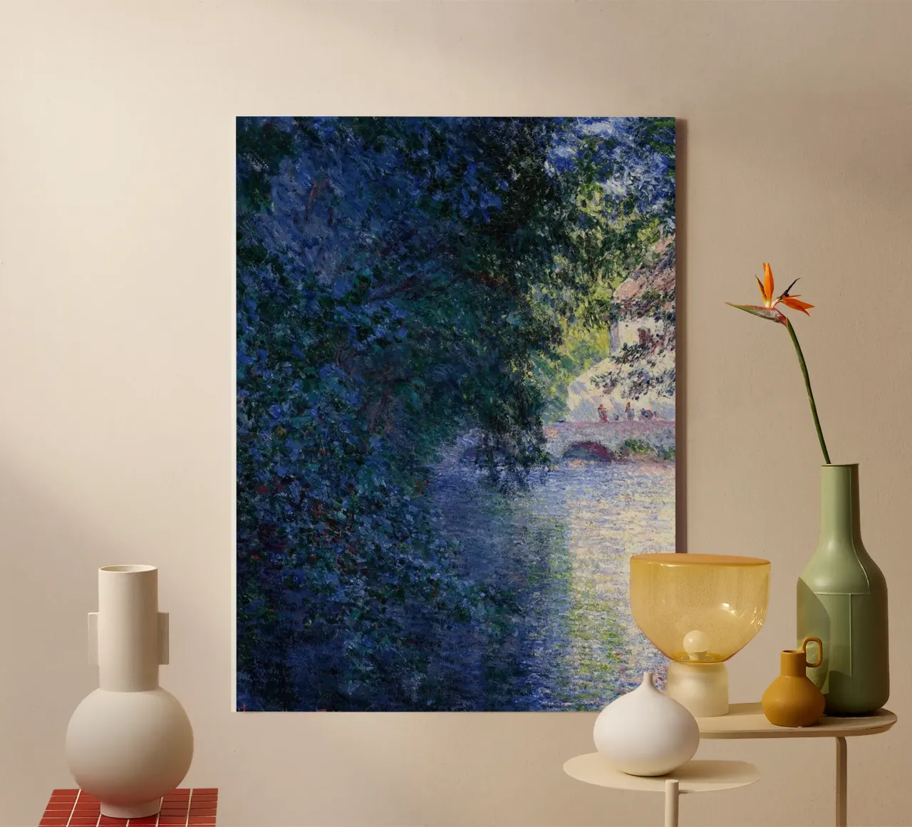 brick bridge tranquility scenic view claude monet canvas by belong shop