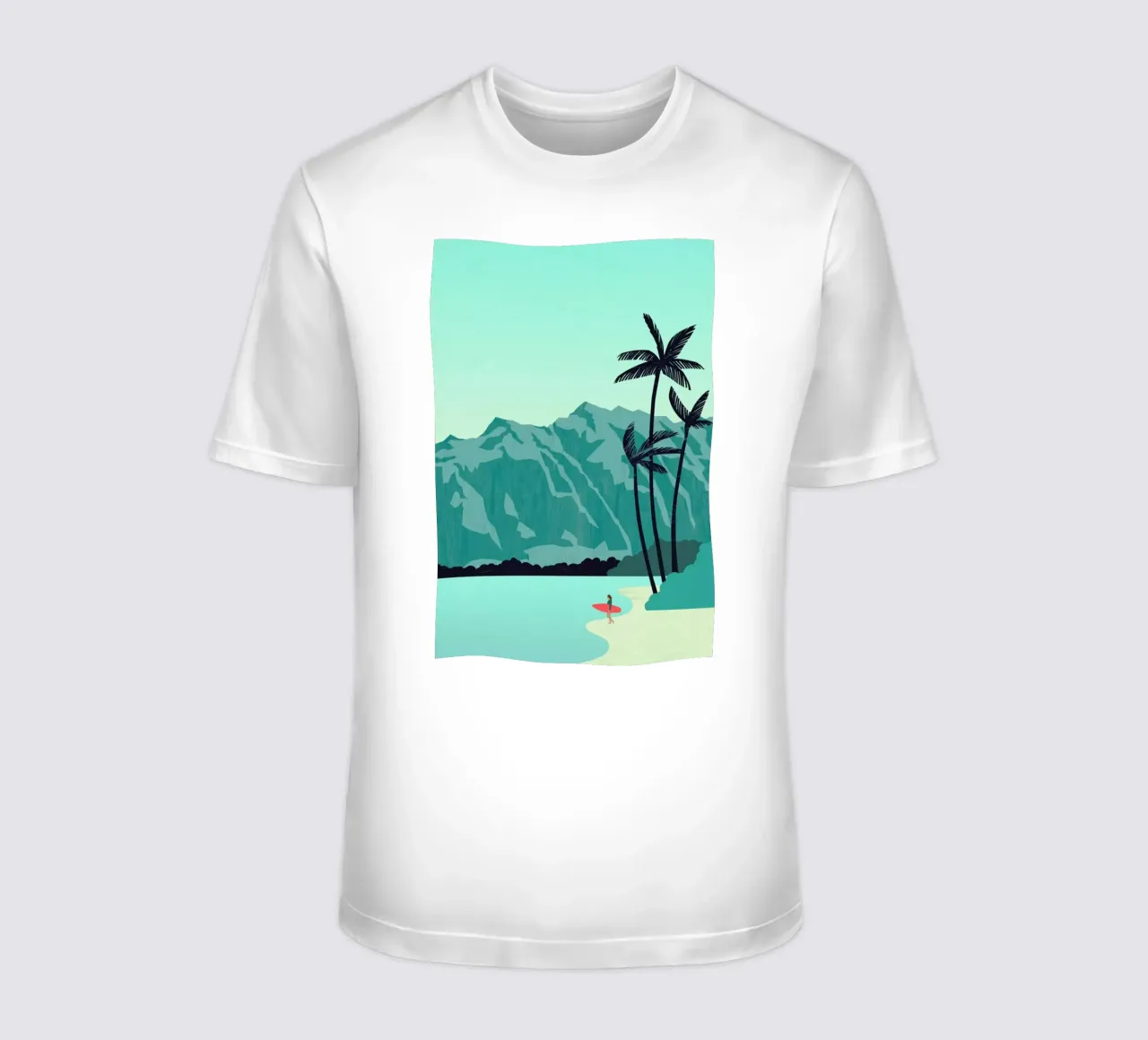 Surfing Beach t-shirt da Katinka Reinke