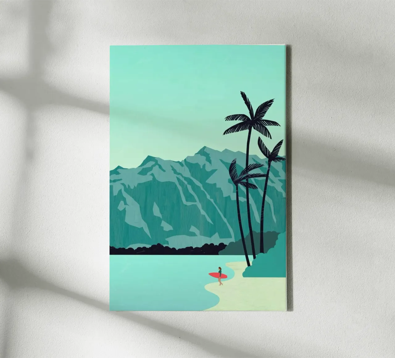 Surfing Beach tela con Cornice a cassetta da Katinka Reinke