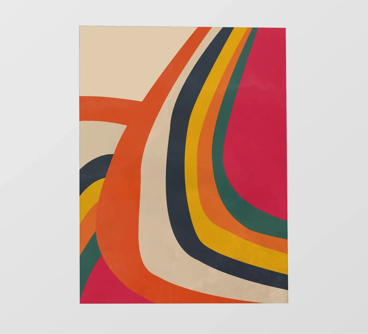 Onde arcobaleno retrò telo in pvc da Dream Print Designs