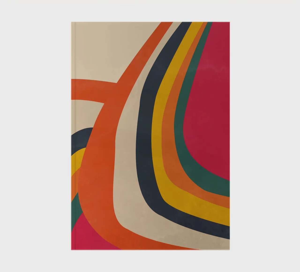 Retro Rainbow Waves notebook by Dream Print Designs